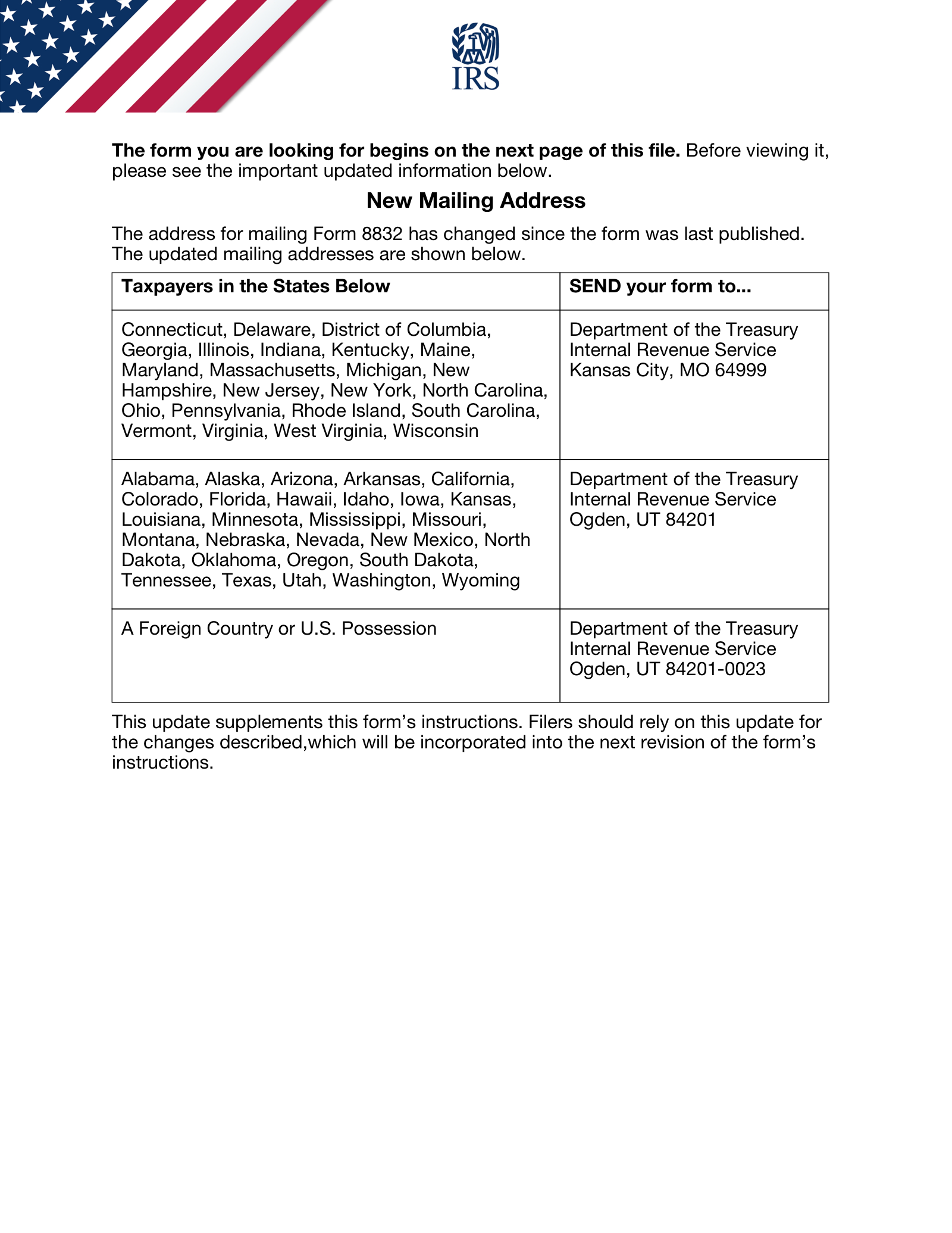 Form 8832 - official IRS entity classification election form